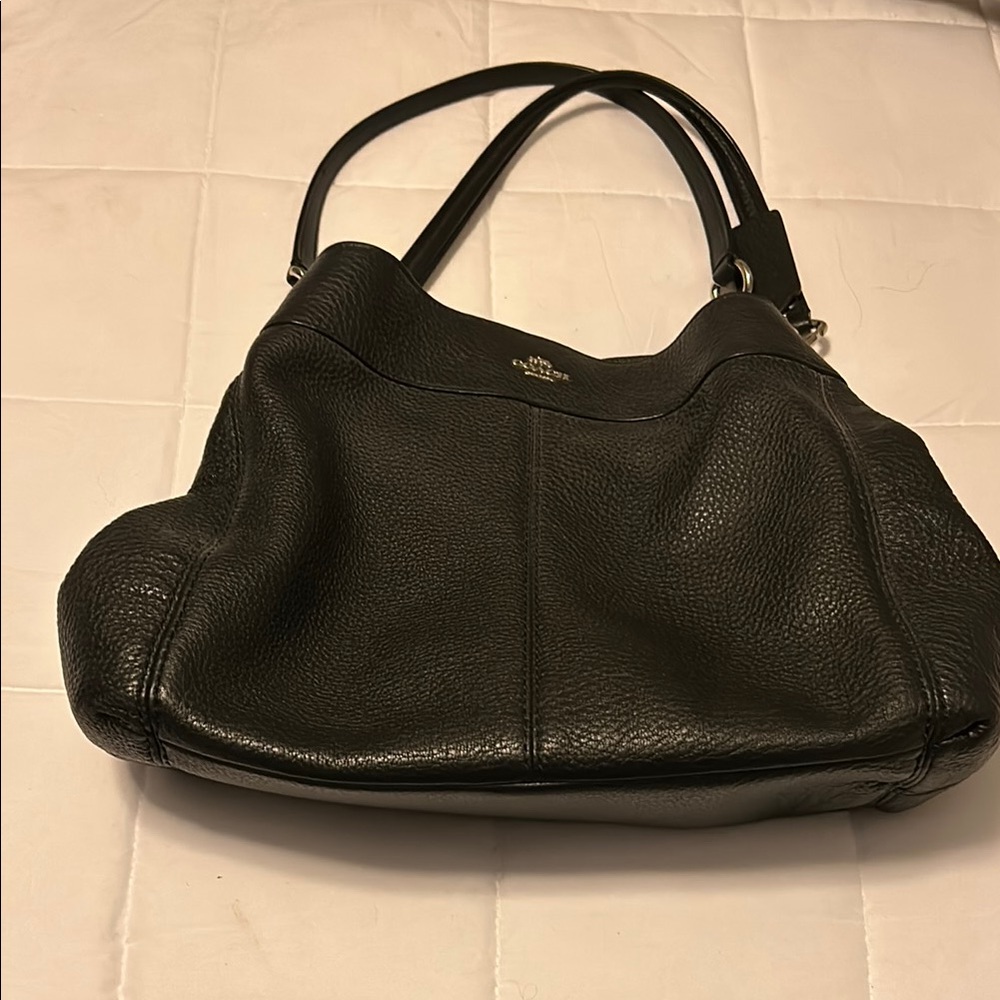 Coach Black Leather Women's Bag
